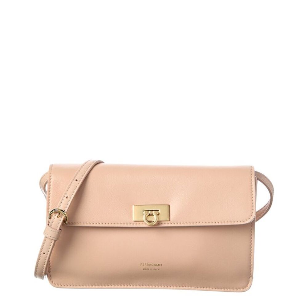 Ferragamo Harley Leather Shoulder Bag, Pink